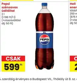 Spar Pepsi szénsavas üdítőital ajánlat