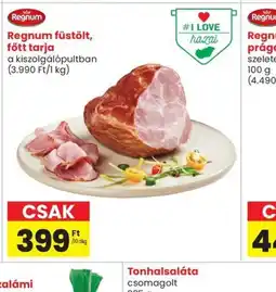 Spar Regnum füstölt, főtt tarja ajánlat