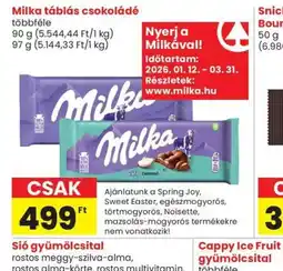 Spar Milka táblás csokoládé ajánlat
