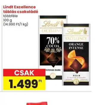 Spar Lindt Excellence táblás csokoládé ajánlat
