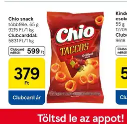 Tesco CHIO snack ajánlat