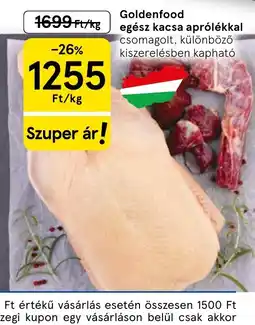 Tesco Goldenfood egész kacsa aprlékkal ajánlat