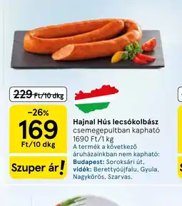 Tesco Hajnal Hús lecskolbász ajánlat