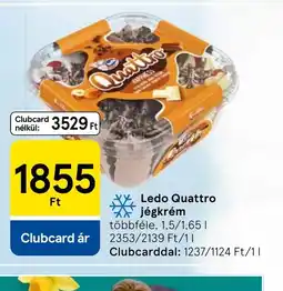 Tesco Ledo Quattro jégkrém ajánlat