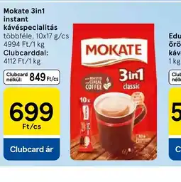 Tesco MOKATE 3in1 instant kávéspecialitás ajánlat