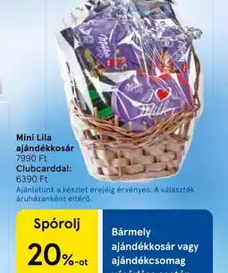 Tesco Mini Lila ajándékkosár ajánlat