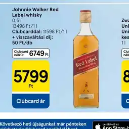 Tesco Johnnie Walker Red Label whisky ajánlat