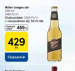 Tesco Miller üveges sör ajánlat