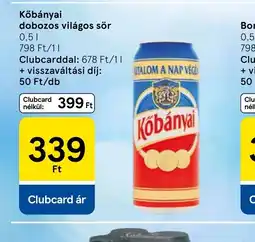 Tesco Kőbányai dobozos világos sör ajánlat