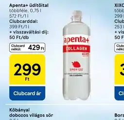Tesco Apenta+ üd Clubcardtőital ajánlat