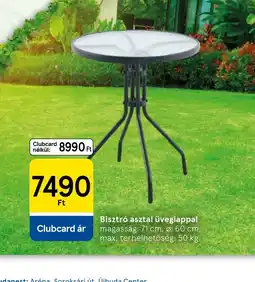 Tesco Bisztro asztal üveglappal ajánlat
