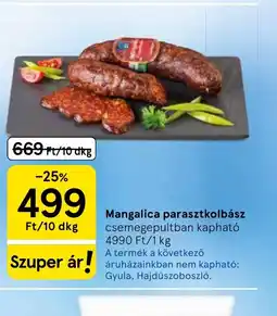 Tesco Mangalica parasztkolbász ajánlat