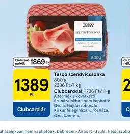 Tesco TESCO szendvics sonka ajánlat