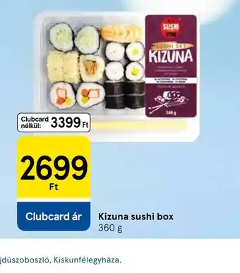 Tesco KIZUNA sushi box ajánlat