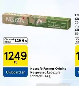 Tesco NESCAFÉ Farmer Origins Nespresso kapszula ajánlat