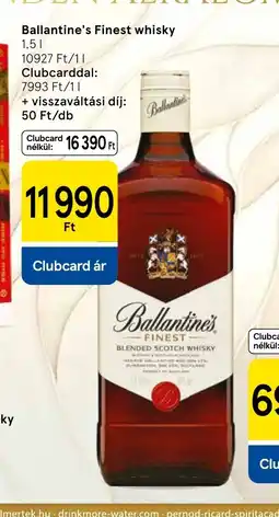 Tesco Ballantine's Finest whisky ajánlat