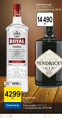Tesco ROYAL VODKA ajánlat