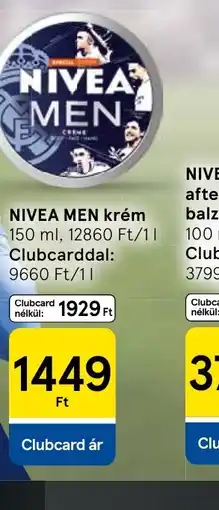 Tesco NIVEA MEN krém ajánlat