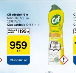 Tesco Cif súrolkrém ajánlat