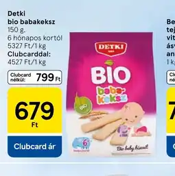 Tesco Detki bio babakeksz ajánlat