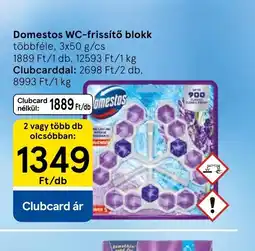 Tesco Domestos WC-frissítő blokk ajánlat