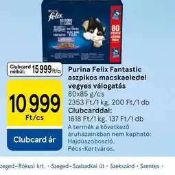 Tesco Purina Felix Fantastic macskaeledel ajánlat
