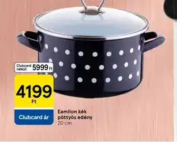 Tesco Eamlion kék pöttyös edény ajánlat