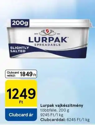 Tesco Lurpak vajkészítmény ajánlat