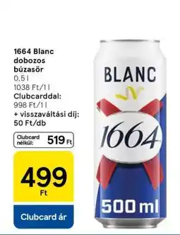 Tesco 1664 Blanc dobozos búzasör ajánlat