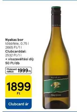 Tesco Nyakas bor ajánlat
