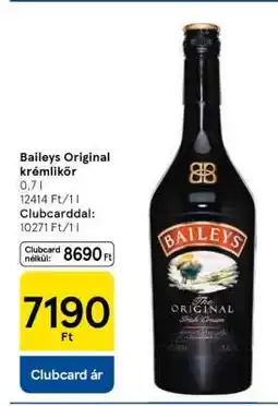 Tesco Baileys Original krémlikőr ajánlat