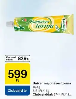 Tesco Univer majonézes torma ajánlat