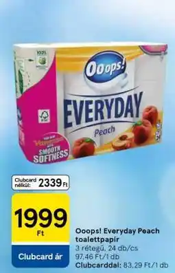 Tesco Ooops! Everyday Peach toalettpapír ajánlat