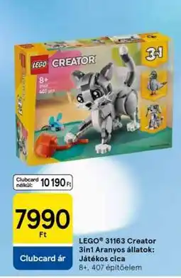Tesco LEGO 31163 Creator 3in1 Aranyos állatok: Játékos cica ajánlat