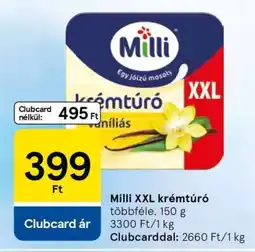 Tesco Milli XXL Krémtúró ajánlat