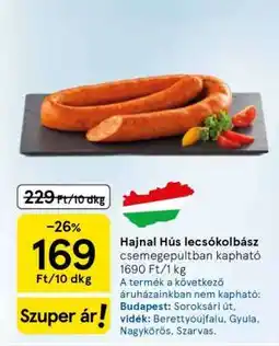 Tesco Hajnal Hús lecsókolbász ajánlat