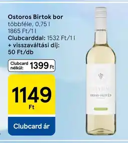 Tesco Ostoros Birtok bor ajánlat