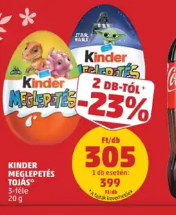 PENNY KINDER MEGLEPETÉS TOJÁS ajánlat