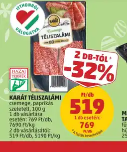 PENNY KARÁT TÉLISZALÁMI ajánlat
