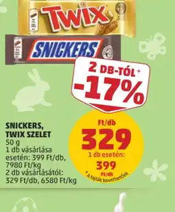 PENNY SNICKERS, TWIX SZELET ajánlat