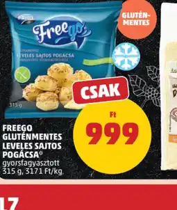 PENNY FREEGO GLUTÉNMENTES LEVELES SAJTOS POGÁCSA ajánlat