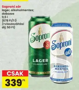 Interspar Soproni sör ajánlat