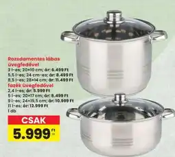 Interspar fazék üvegfedővel ajánlat