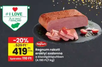 Interspar Regnum rakott erdélyi szalonna a kiszolgálópultban ajánlat