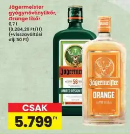 Interspar Jägermeister gyógynövénylikőr, Orange likőr ajánlat