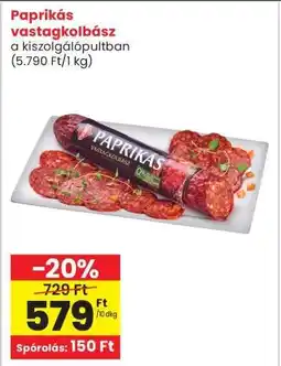 Interspar Paprikás vastagkolbász ajánlat
