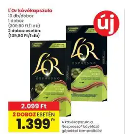Interspar L'OR kávékapszula ajánlat