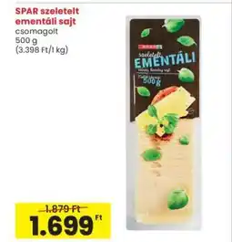 Interspar SPAR szeletelt emmentáli sajt ajánlat