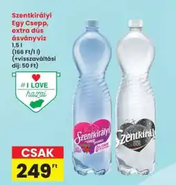 Interspar Szentkirályi Egy Csepp, extra dús ásványvíz ajánlat
