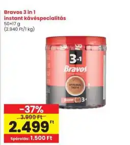 Interspar Bravos 3 in 1 instant kávéspecialitás ajánlat